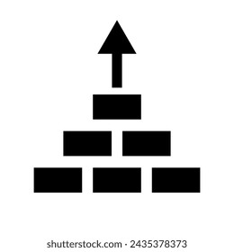 Build up silhouette icon. Vector.