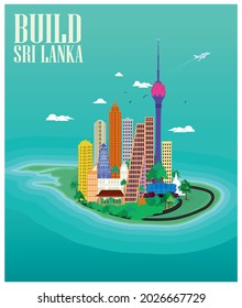 Build Sri Lanka Vector Illustration