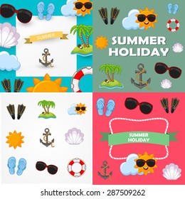 build a summer theme with background sticker