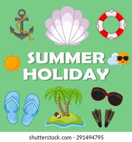build a summer theme with background sticker