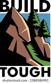 Build Tough Vector Design for T-Shirt, Poster, Sticker