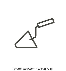 Build trowel icon vector. Outline building. Line repair spatula symbol. Trendy flat ui sign design. Thin linear graphic pictogram for web site, mobile application. Logo illustration.