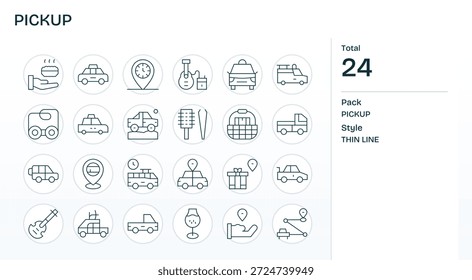 Build trustworthy UIs with 24 Thin Line icons tied to Pickup, following best practices.