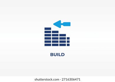 Construir ilustração de símbolo isolado de vetor, ícone ou logotipo