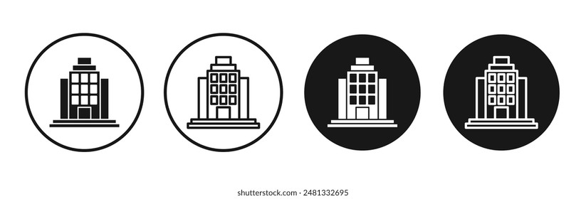 Build vector icon set black filled and outlined style.