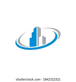 Vector de construcción, logotipo inmobiliario