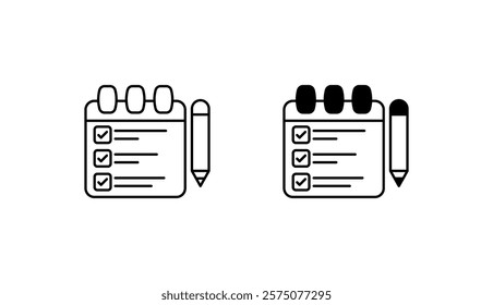 Build Your First List icon design with white background stock illustration