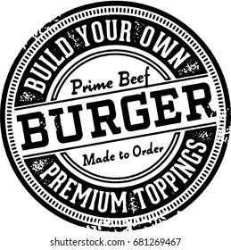 Build Your Own Burger Restaurant Sign