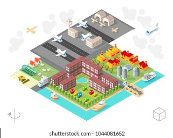 Build Your Own City . Set of Isolated Minimal City Vector Elements on White Background