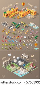 Build Your Own City . Set of Isolated Minimal City Vector Elements