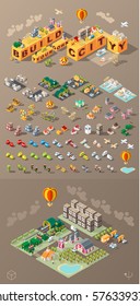 Build Your Own City . Set of Isolated Minimal City Vector Elements