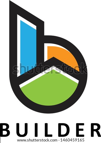 Builder b Letter Logo Template