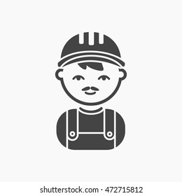 Builder black icon. Illustration for web and mobile design.