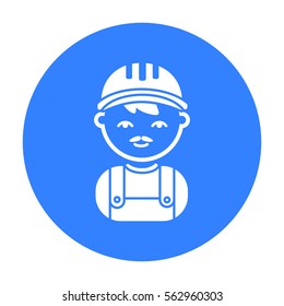 Builder black icon. Illustration for web and mobile design.