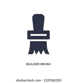 builder brush icon. Simple element illustration from construction concept. builder brush editable symbol design on white background. Can be use for web and mobile.