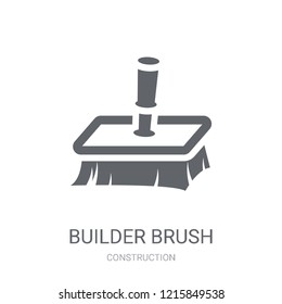 builder Brush icon. Trendy builder Brush logo concept on white background from Construction collection. Suitable for use on web apps, mobile apps and print media.