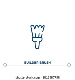 builder brush outline vector icon. simple element illustration. builder brush outline icon from editable construction concept. can be used for web and mobile
