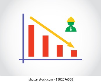 Builder Build Constructions Jobs Graduate Jobs Decrease Graph Bar Arrow
