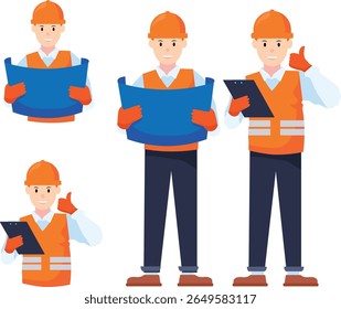 ícone de caractere do construtor arte vetorial