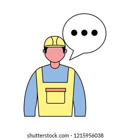 builder character labor speech bubble