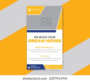 Builder construction and architecture timeline story design templates