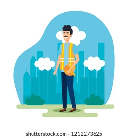 builder constructor with helmet