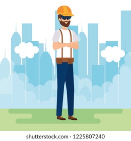 builder constructor with helmet