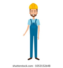 builder constructor with overall avatar character