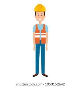 builder constructor reflective vest avatar character