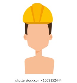 builder constructor shirtless with helmet avatar character