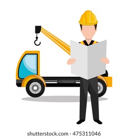 builder constructor worker icon vector illustration design