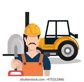 builder constructor worker icon vector illustration design