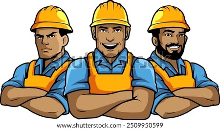 BUILDER CONTRACTOR MASCOT LOGO TEMPLATE