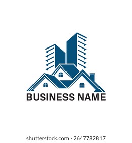 construtor, empreiteiro, mínimo, hipoteca, arranha-céu, residência, exterior, agência, silhueta, habitação, indústria, minimalista, estrutura, cidade, luxo, branding, ideia, arquiteto, marca Logo Design