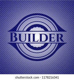 Builder emblem with jean background