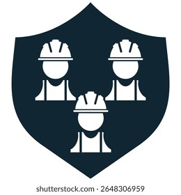 Builder guild icon vector representing craftsmanship, collaboration, and professional construction. Ideal for associations, trade schools, and construction companies.