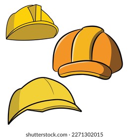 Builder Hard Hat Contractor Yellow Helmet