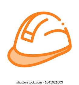 builder heavy helmet icon vector. builder heavy helmet sign. color symbol illustration