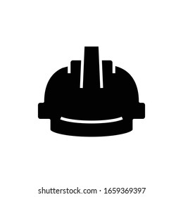 Icono negro de casco generador, ilustración conceptual, símbolo plano vectorial, signo de glifo.