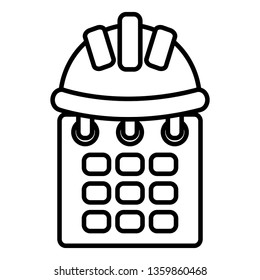 builder helmet with calendar