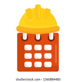 builder helmet with calendar