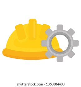 builder helmet with gear