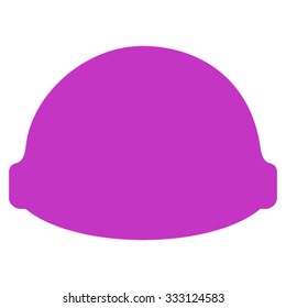 Builder Helmet vector icon. Style is flat symbol, violet color, rounded angles, white background.