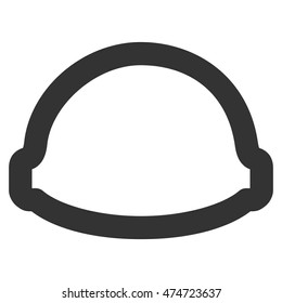 Builder Helmet vector icon. Style is outline flat icon symbol, gray color, white background.