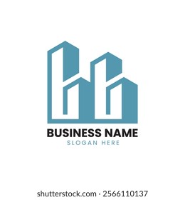 builder, housing, realty, architect, minimal, initials, management, typography, investment, agency, emblem, identity, roof, structure, minimalist, monogram, brand, branding, luxury Logo Design