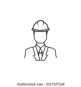 builder icon. Avatar element of professions for mobile concept and web apps. Thin line  icon for website design and development, app development. Premium icon on white background