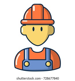 Builder icon. Cartoon illustration of builder vector icon for web