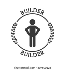 builder icon design, vector illustration eps10 graphic 