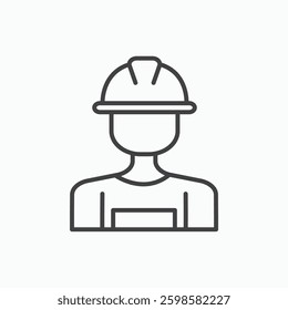 Builder icon isolated on white background