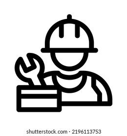 icono del constructor o logotipo símbolo de signo aislado ilustración vectorial - iconos vectoriales de estilo negro de alta calidad
